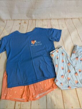 Cat & Jack 3-Piece Berry Well Rested Tee, Shorts and Pants Pajama Set